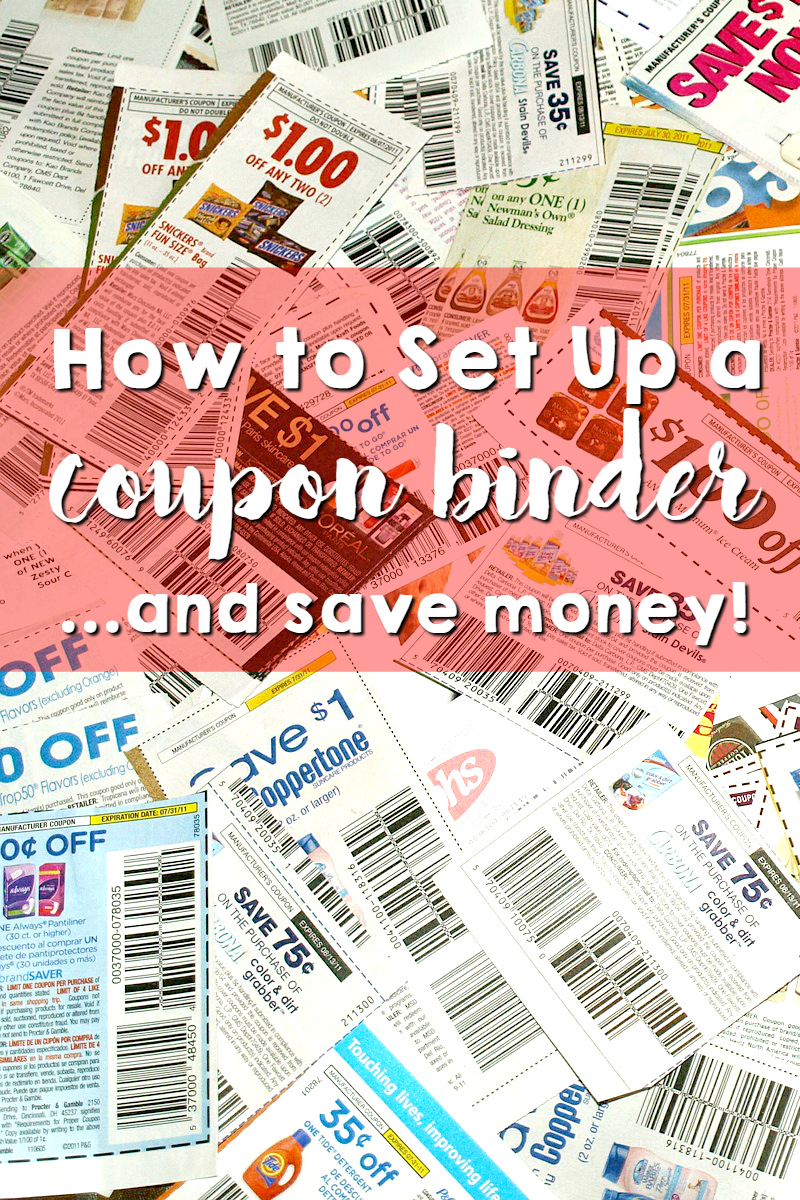 how to set up a coupon binder