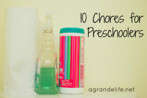 10 chores for preschoolers