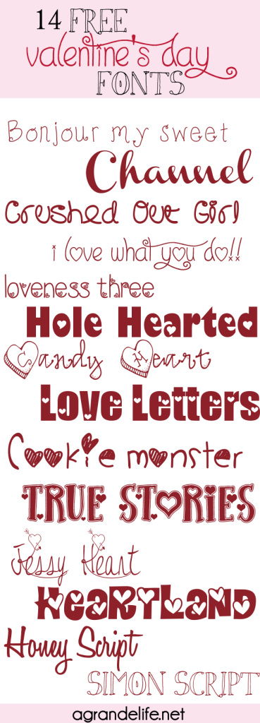 14 free valentines day fonts