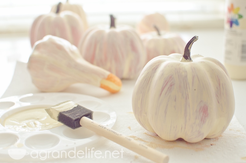 DIY Faux Painted Pumpkins process-1