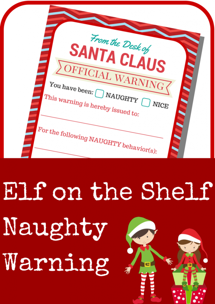 Elf on the Shelf Naughty Warning Letter A Grande Life