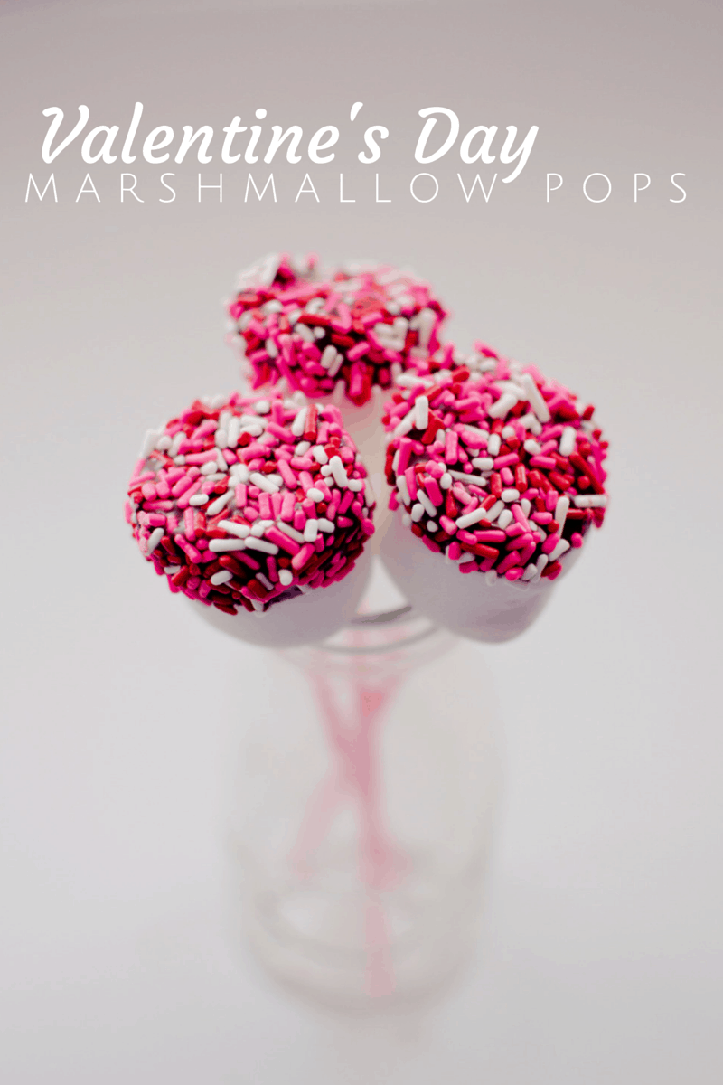 valentine's day marshmallow pops