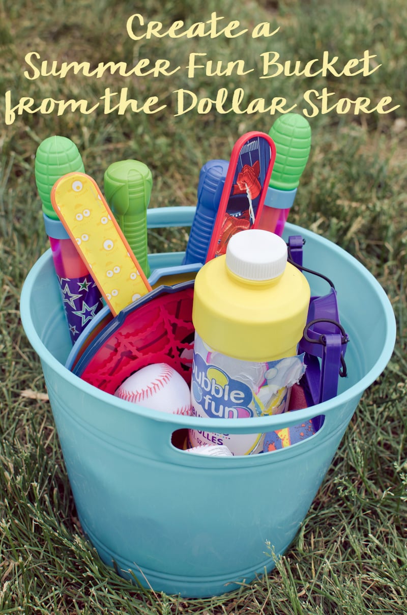 create a summer fun bucket from the dollar store-5