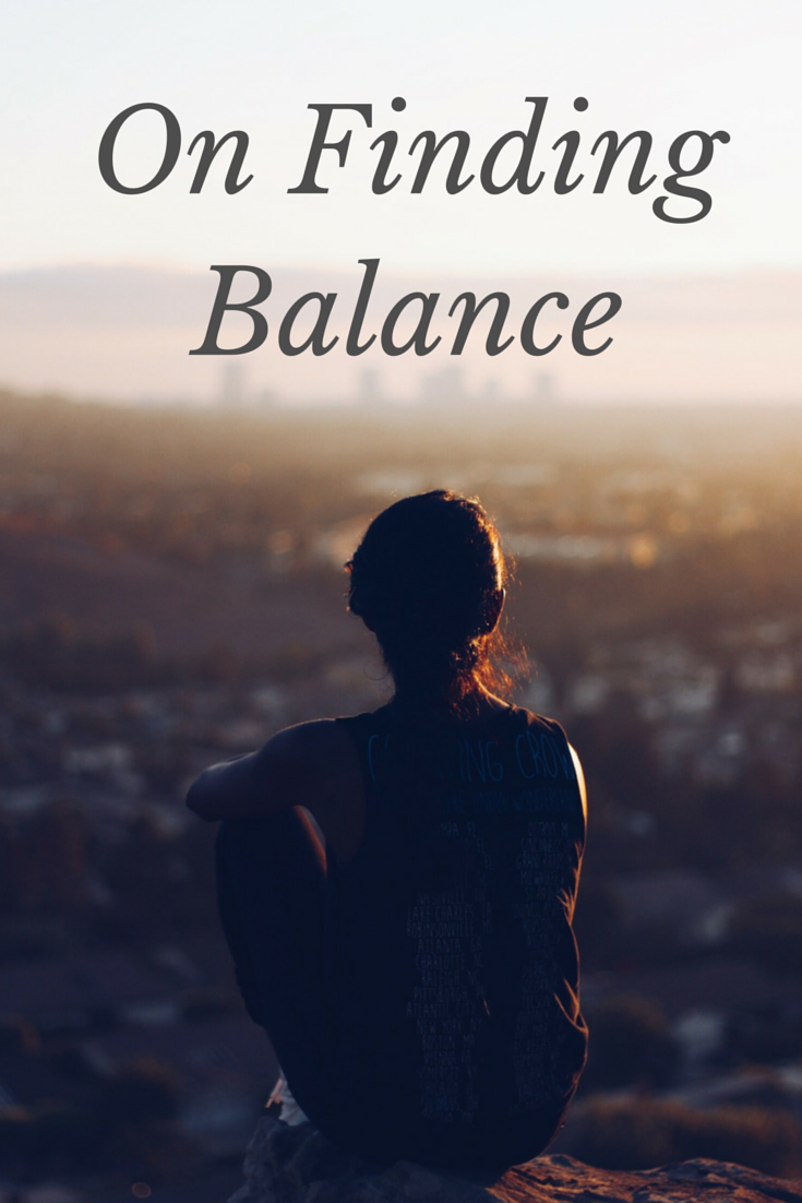 on finding balance