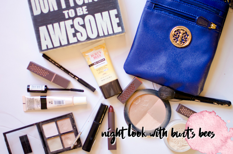 night look with burts bees