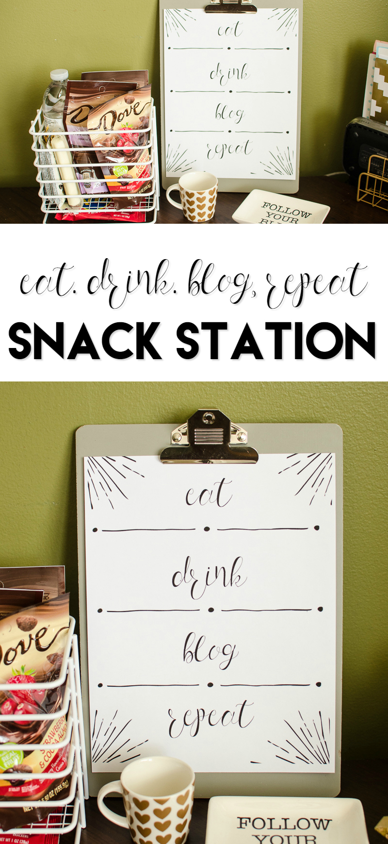 eat drink blog repeat snack station