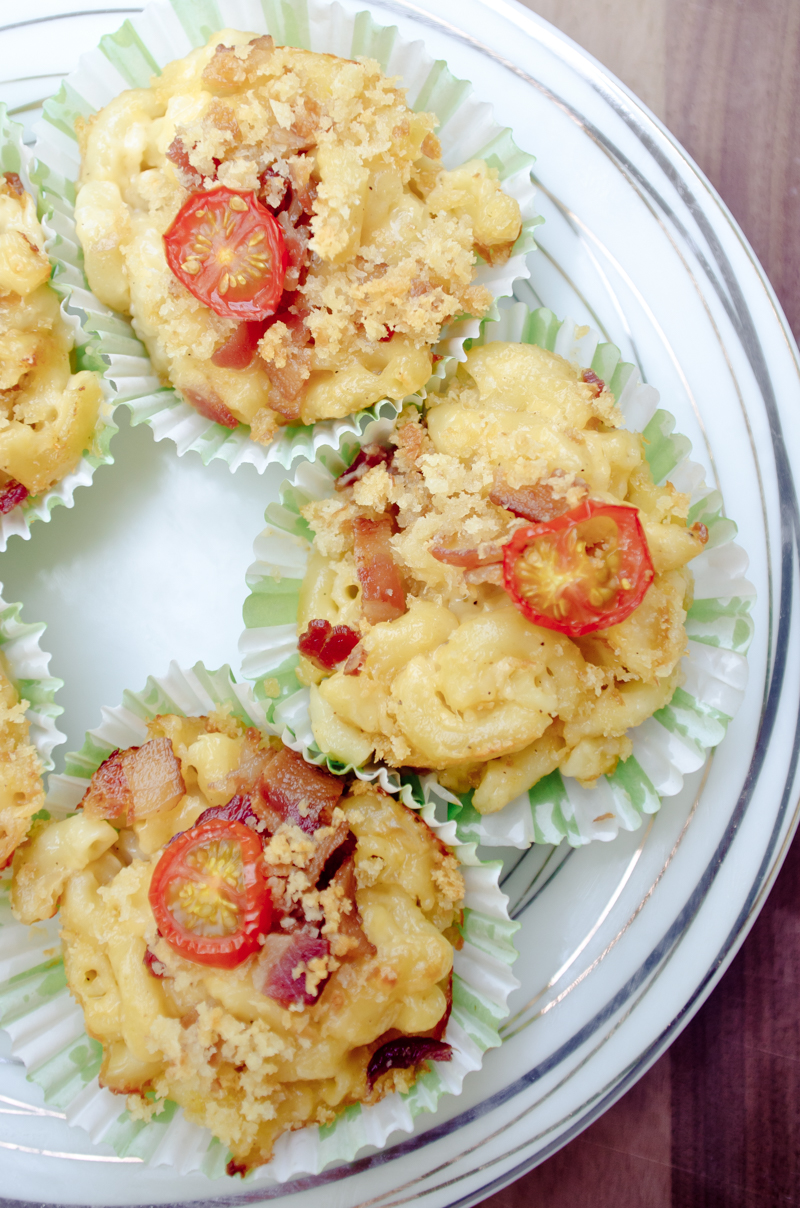 gouda and bacon mac and cheese cups-13