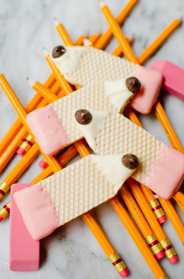 Dipped Wafer Pencil Cookies
